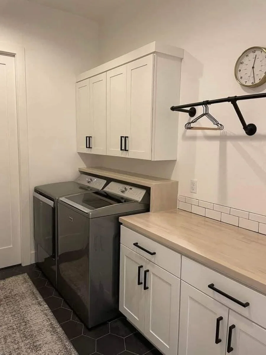 Custom fluted range hood detail in a Connecticut kitchen remodel